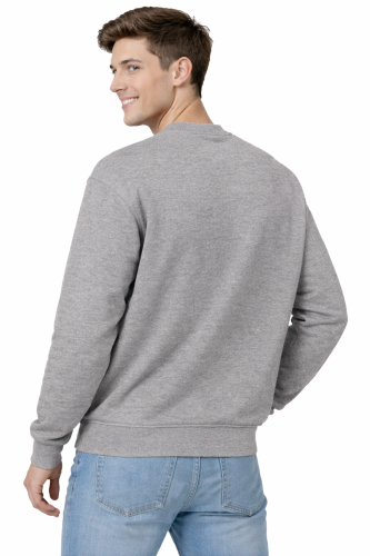 Szara bluza sportowa męska z długim rekawem widok z tyłu.png