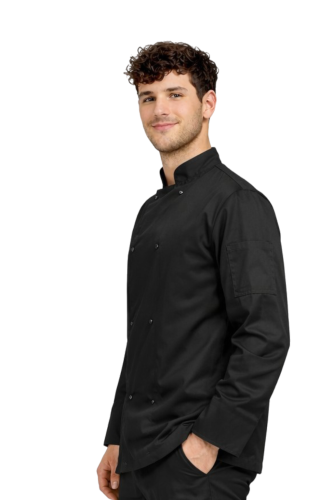 Bluza kucharska zapinana na  napy z długim rękawem