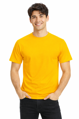 T-shirt męski z krótkim rękawem gramatura 190g ciemny żółty.png