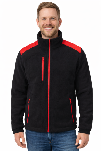 Bluza polarowa czarny z czerwonymi wstawkami gramatura 360.png