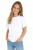T-shirt dziecięcy dla chłopca i dziewczynki kolor biały widok dziewczynki w t-shirt.png