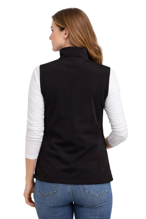Softschell kamizelka bezrękawnik damski czarny widok z tyłu.png