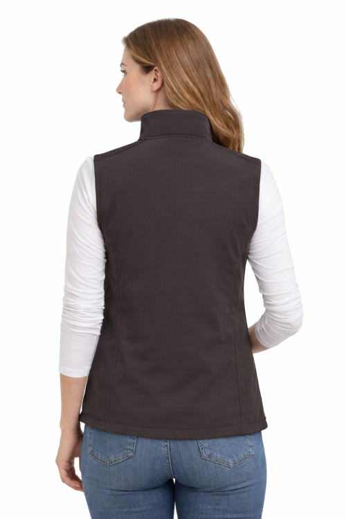 Softschell kamizelka bezrękawnik damski szary widok z tyłu.png