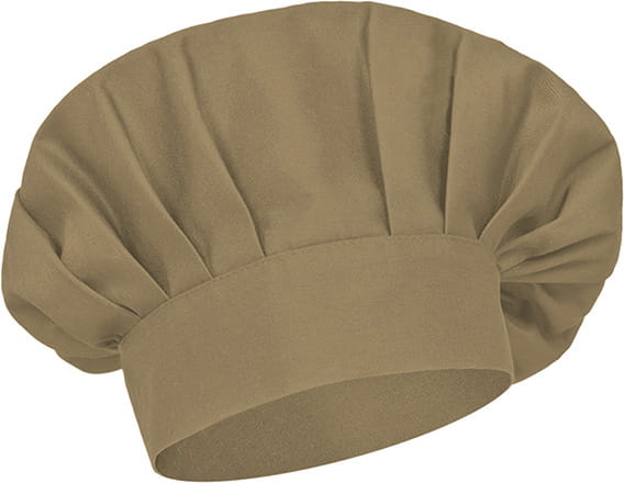 Czapka kucharska szefa kuchni unisex beżowa mockup.jpg