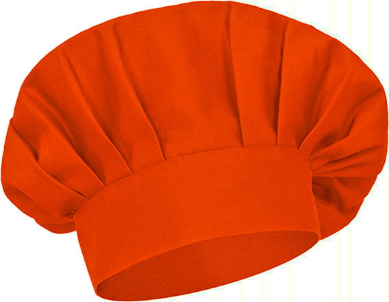 Czapka kucharska szefa kuchni unisex pomarańczowa mockup.jpg