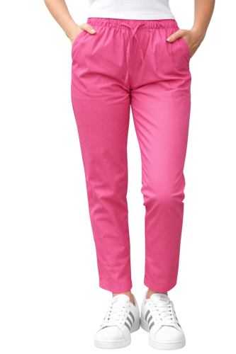 Spodnie medyczne cygaretki w kolorze amarant