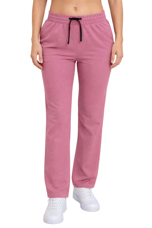 Spodnie medyczne klasyczne  prosta nogawka  w kolorze bródny róż