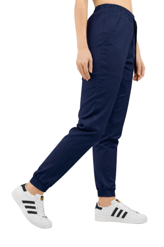 Elastyczne spodnie joggery medyczne FLEX granatowe