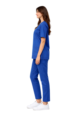 100% bawełna chabrowy komplet medyczny dla kobiet