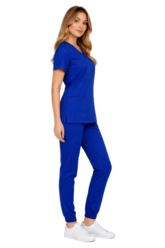 Damski komplet medyczny FLEX w kolorze chabrowym