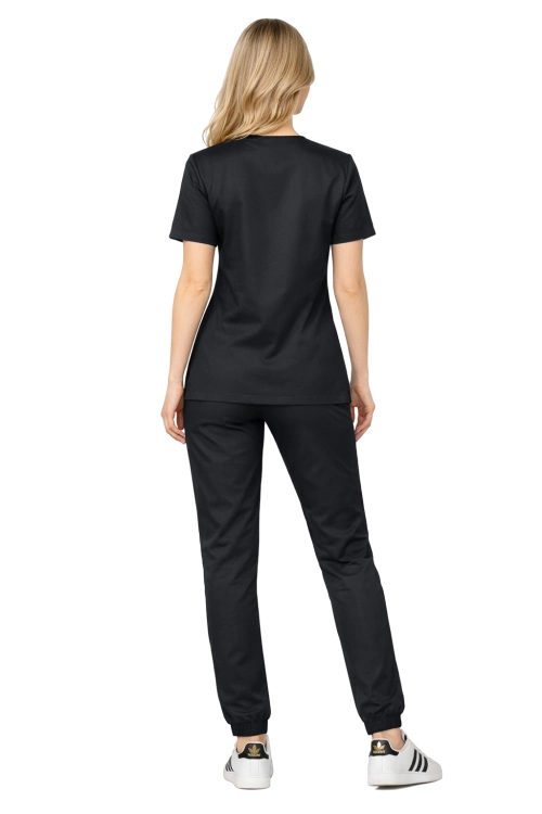 Elastyczny komplet medyczny damski FLEX czarny