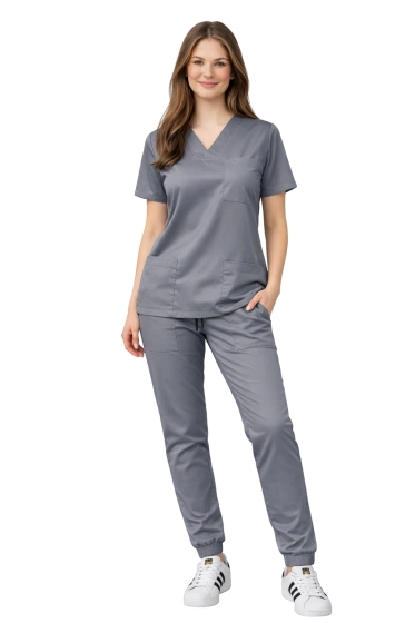Compleu medical feminin elastic FLEX culoare gri