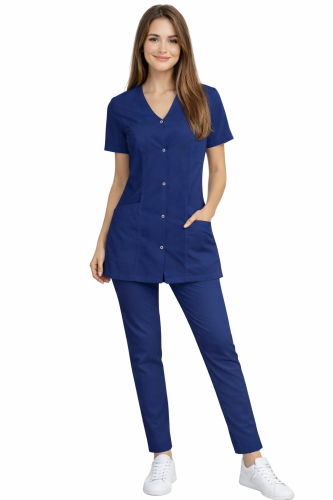 Komplet medyczny damski CASUAL PREMIUM granatowy