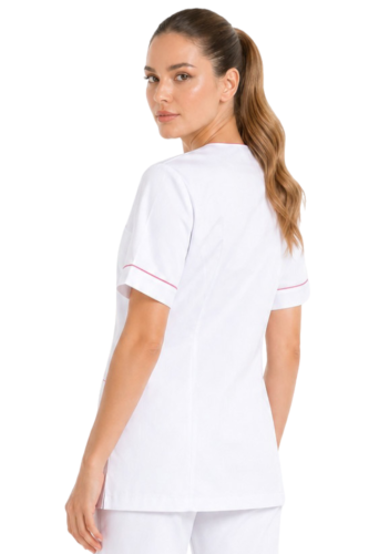 Damski żakiet medyczny w kolorze białym