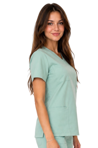 Casual Premium damska bluza medyczna mietowa_bok.png