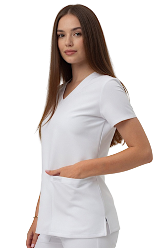 Biała bluza medyczna  originals ultra widok z boku.png
