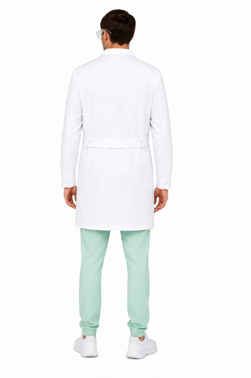 zestaw laboratoryjny męski fartuch medyczny i okulary przeciwodpryskowe widok z tyłu.png